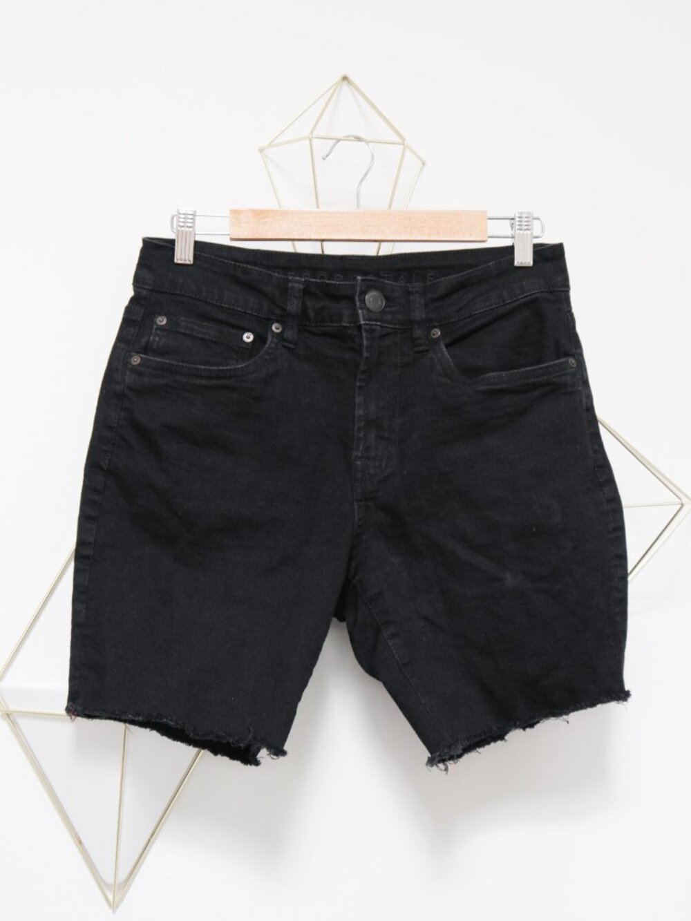 AEROPOSTALE Faded Black 'Athletic Cutoff' Shorts, Simple Minimal Closet Basic